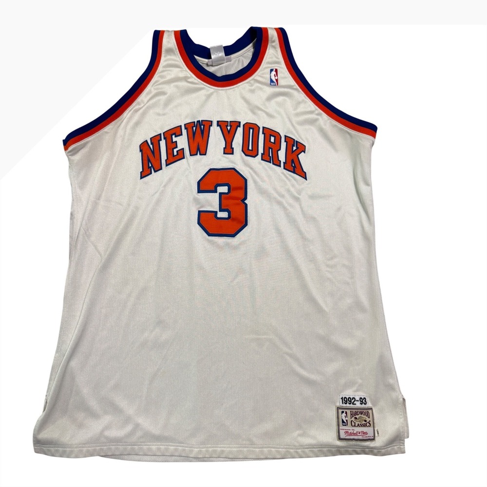 Vintage Mitchell & Ness John Starks New York Knicks 1992-93 Jersey White Size 60